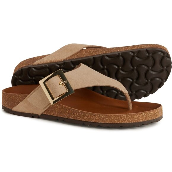 NEW ITALIAN SHOEMAKERS LEATHER COLLECTION Made in Italy Tinsley Buckle Sandals 2 - Picture 2 of 6